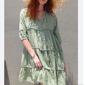 Sundance JP & Mattie Desert Breeze Tiered Dress Peasant Babydoll Boho